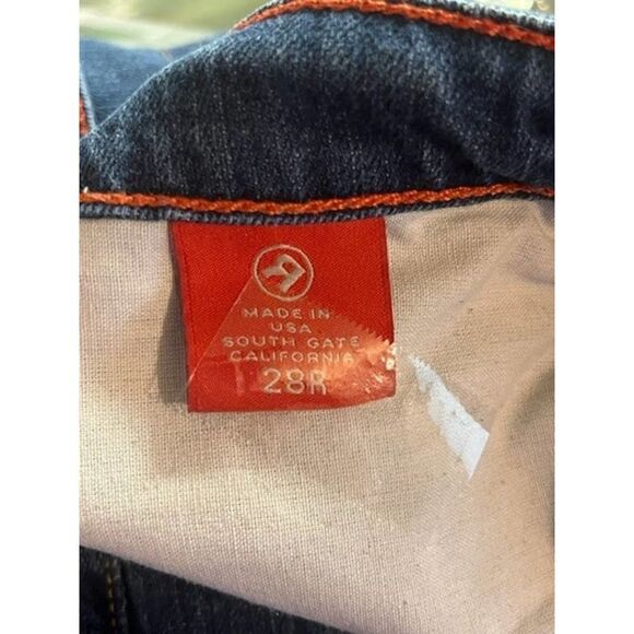 BIG STAR Bootcut Denim Blue Jeans Size 30x32 Distressed Frayed Stretch Low Rise - Picture 3 of 11